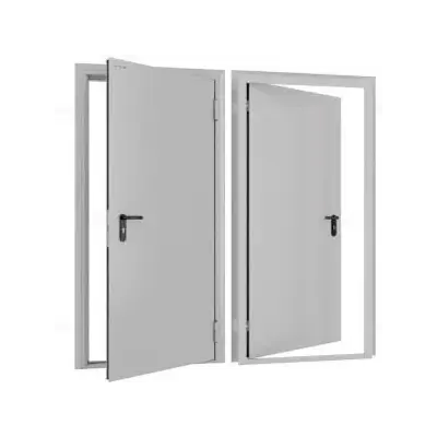 Дверь DoorHan/880/2050/Техническая/одност./глухая/глад./глад./RAL7035/